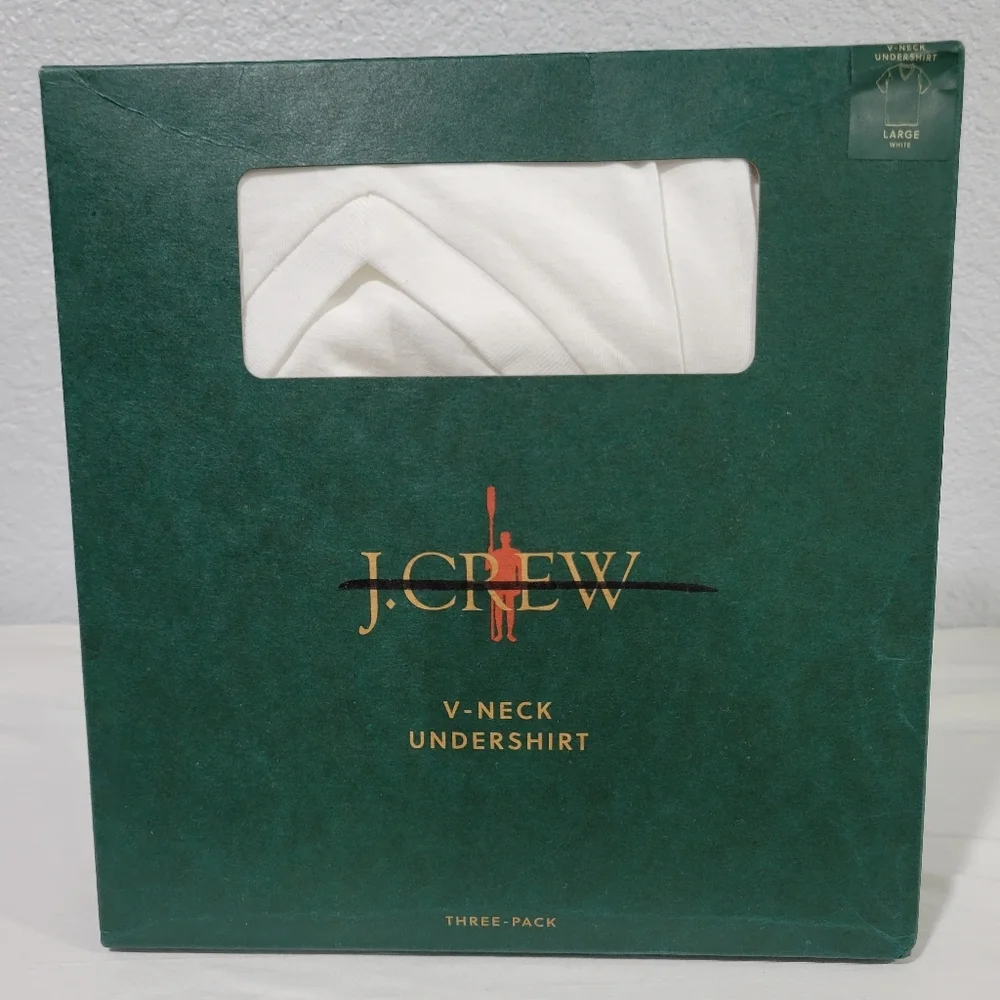 New J Crew V-neck undershirts three-pack BY548